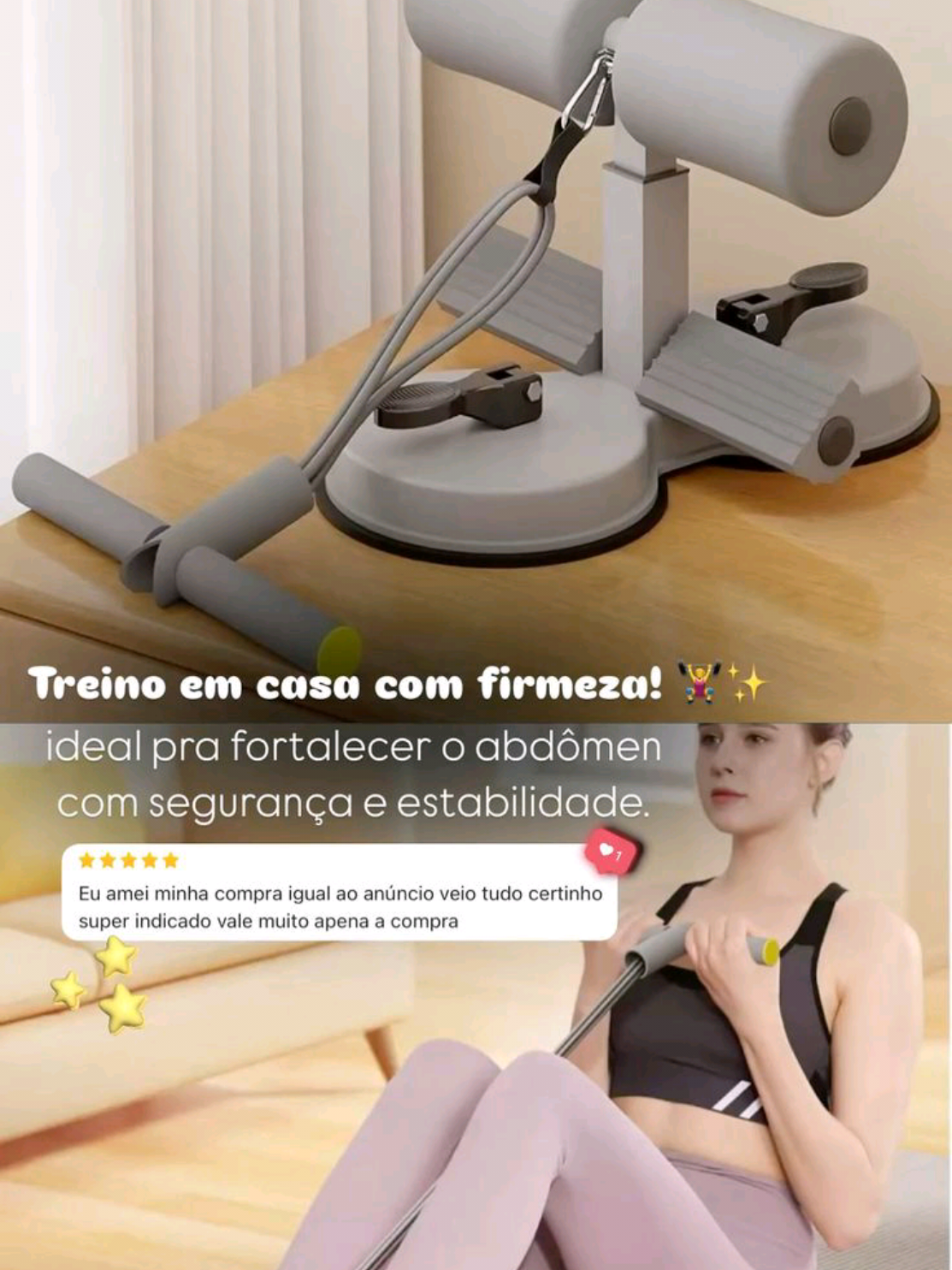 🔥 ABS de aço sem sair de casa! Aparelho Abdominal com ventosa forte e 3 ajustes. Treine com segurança, conforto e foque no resultado. 😉 Chega de improviso! *LINK NO COMENTÁRIO FIXADO* #treino #Fitness #shopee #viral #praticidade 