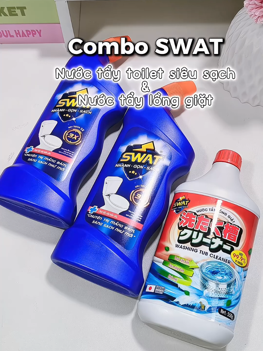 Ai nói dọn toilet là cực chứ tui thấy chill lắm nha 😎 Có combo SWAT siêu sạch này rồi, bồn cầu sáng bóng – lồng giặt thơm phức, dọn hoài cũng không ngán 💧 Để SWAT lo là sáng bóng từ trong ra ngoài luôn nha ✨ #swat #nuoctaytoilet  #vesinhlonggiat #nuoctayboncau #vesinhnhacua 
