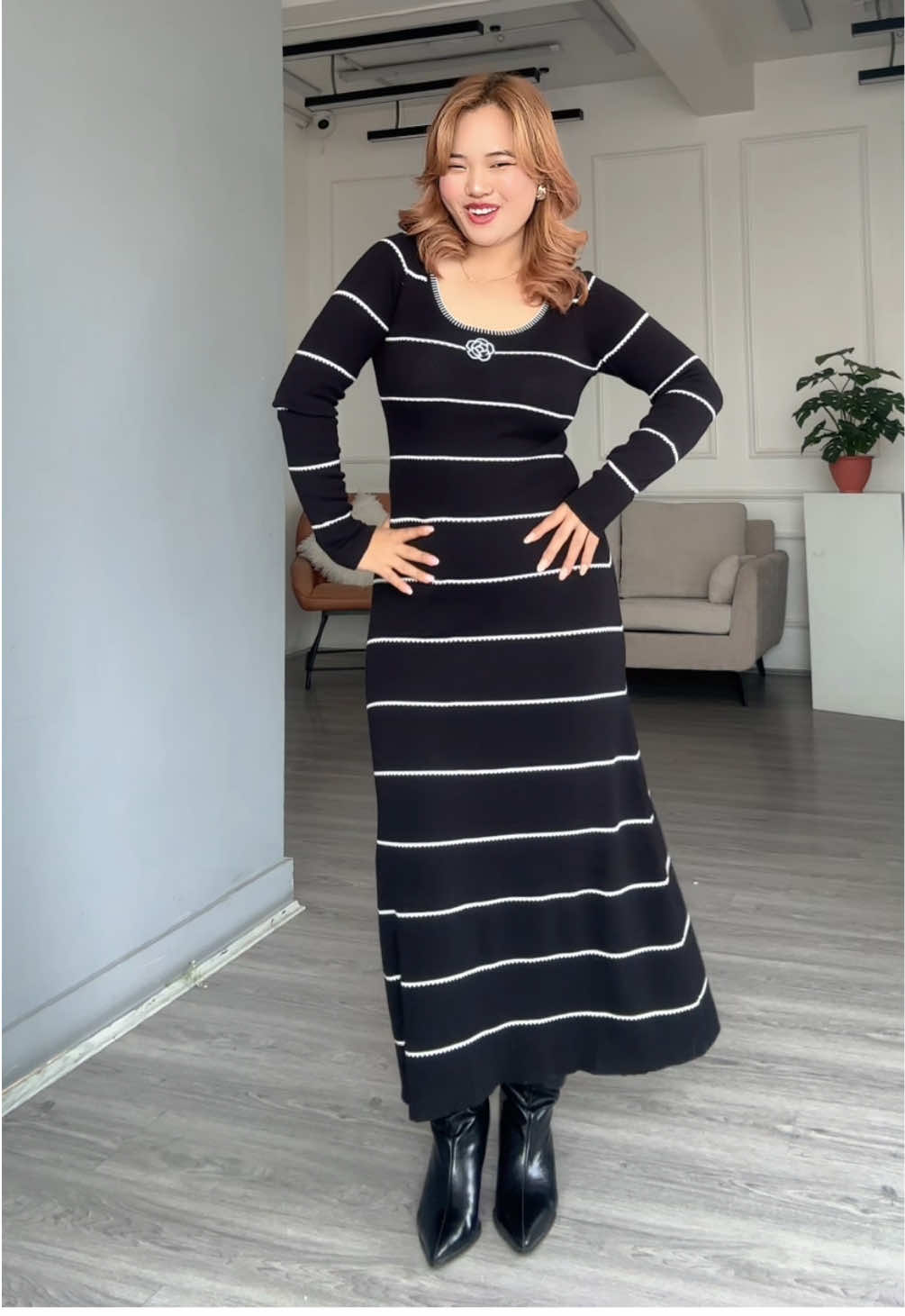 Stripe full sleeve dress #fyp #goviral #creatorsearchinsight #onlineshopping #explorepage✨ 