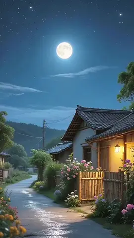 “Di bawah sinar bulan purnama, malam terasa begitu tenang dan damai 🌕🍃” #MoonlightVibes #CinematicNight #pyf  #suasanatenang  #PeacefulNight 