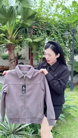 Áo khoác dạ nam TOPGU khóa kéo