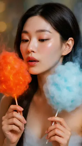 ASMR Lava & Glacier Cotton Candy 용암 빙하 솜사탕 먹방 #Mukbang #Eating #dessert #Healing #Beauty