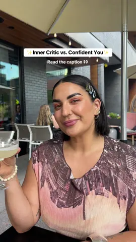 🧠 Inner Critic thought: “I shouldn’t wear this, my body isn’t good enough.” ➡️Confident You reframe: “My body is worthy of being seen in whatever I feel good wearing.”  Your inner critic will always have something to say… but so will your confident self. The real shift happens when you stop letting the critic run the whole show. Confidence isn’t about shutting down negative thoughts — it’s about giving your wiser, kinder voice the mic too. When you do that? You start building real trust in yourself. This is what I practice with my clients every day: ✨ Talking back to the critic in a way that actually lands ✨ Replacing shame with language that feels empowering ✨ Growing confidence you can carry into your career, your body image, and your relationships If you’re ready to stop letting your inner critic be the loudest voice in the room, DM me and I’ll send you info about coaching 💌 #confidencecoach #softbodybaddie #confidencetipsforwomen 