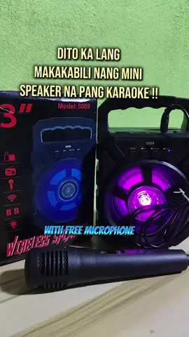 MINI KARAOKE SPEAKER WITH  FREE MICROPHONE. #minikaraoke #bluetoothspeaker #minispeaker 