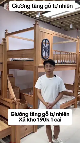 Giường tầng gỗ tự nhiên