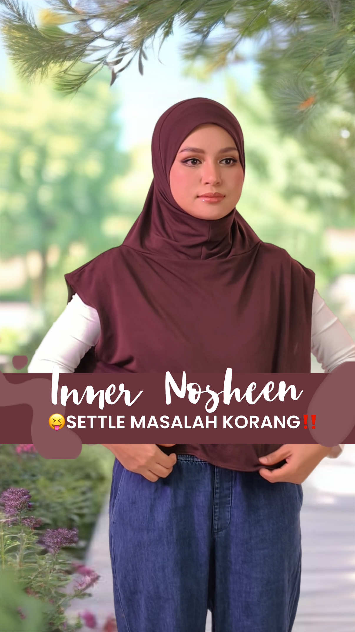 Settle terus masalah tudung tercabut bila pakai inner ni😍 lagi2 time bersukan kan. So lepas ni boleh stay active dengan confident‼️grab je inner Nosheen ni❤️ ##innertudung##innerbaju##innerhoodie##hijabactivewear#hijabsport 