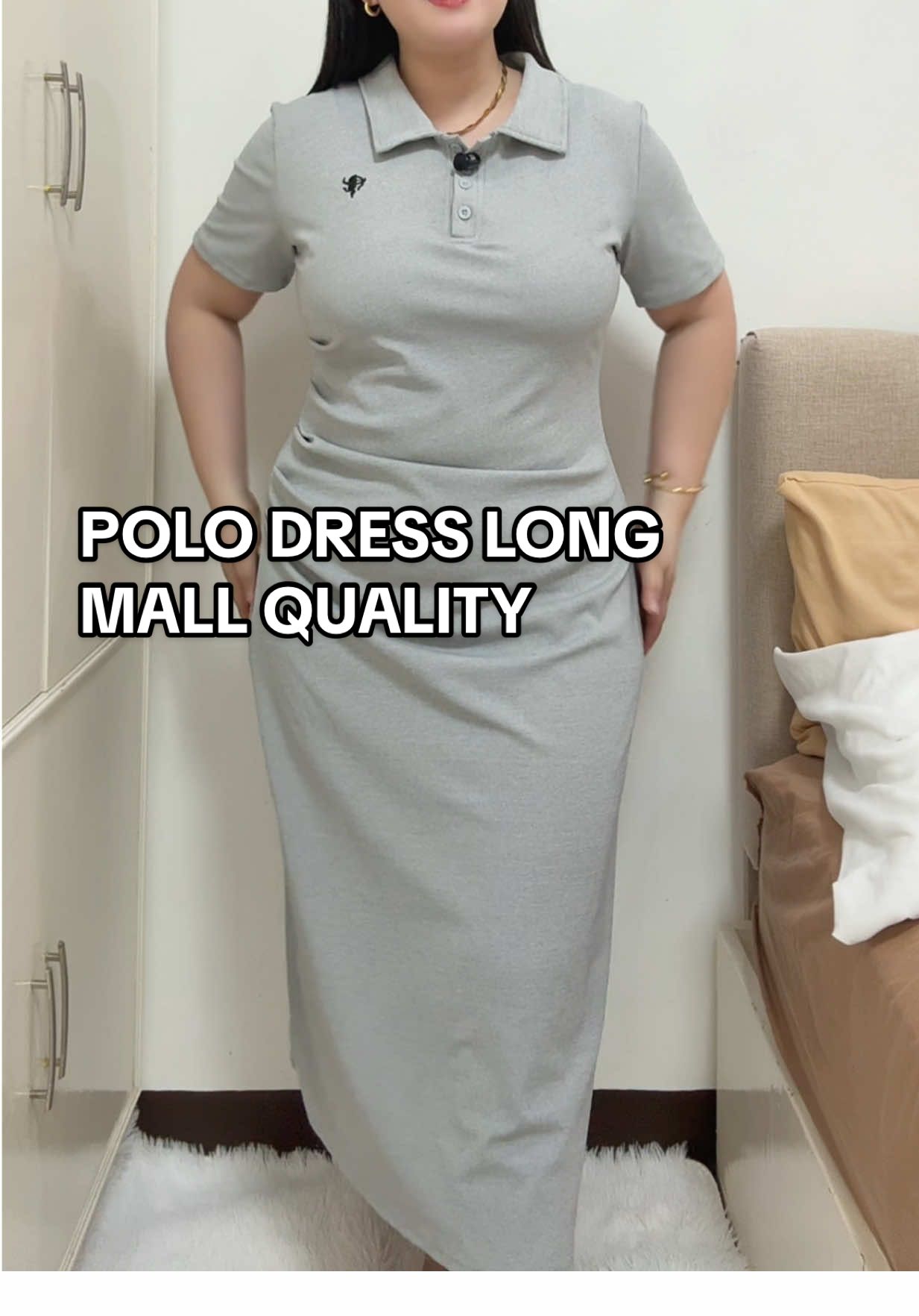 ang lakas makasexy ng polo dress na to di halata ang puson & bilbil and ang ganda ng lapat sa mga curves ng katawan mall quality! | DISCLAIMER: PRICES MAY VARY AFTER THE PROMOTION ENDS #polodress #casualdress #maxidress #casualoutfit #mididress  