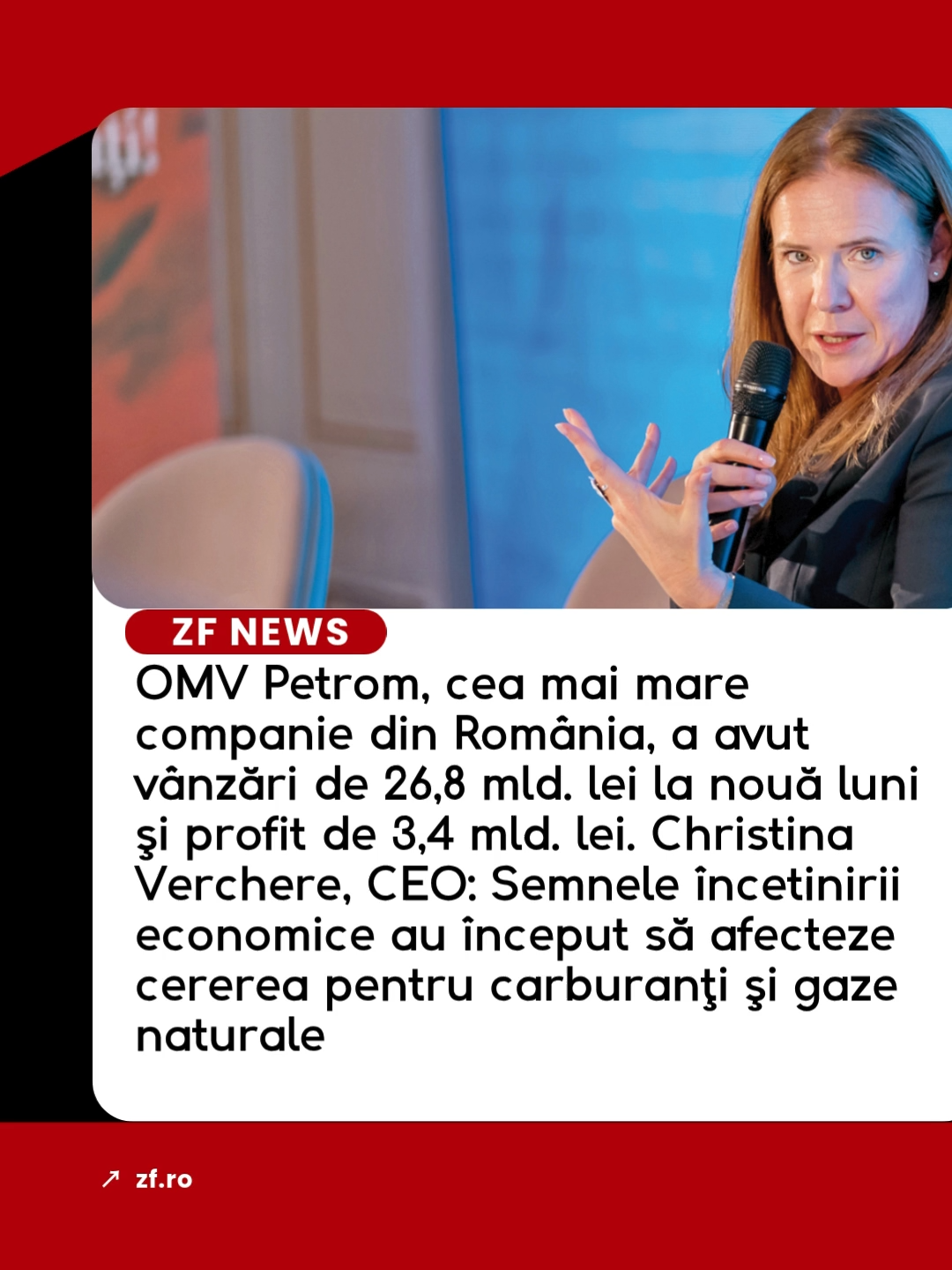 MV Petrom (simbol bursier SNP), cea mai mare companie listată la Bursa de Valori Bucureşti şi cel mai important producător de petrol şi gaze din România, a raportat venituri consolidate de 26,8 miliarde de lei pentru primele nouă luni din 2025, în uşoară creştere, cu 1% faţă de aceeaşi perioadă a anului trecut. În schimb, profitul net s-a redus cu 13%, la 3,4 miliarde de lei, potrivit raportului publicat de companie. zf.ro