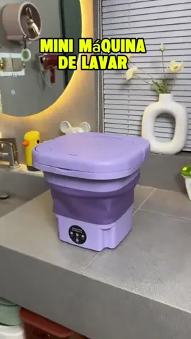 “Mini máquina de lavar roupa 11L dobrável, portátil, moderna, máquina de lavar automática 110V/220V.” #lavanderia #minimaquina #roupas#tiktokshop #foryoupage