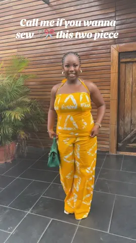 Our beautiful tailored adire two piece ✂️🧵🪡  #adirestyles #tailored #fyppppppppppppppppppppppp #yellow #twopieceset   