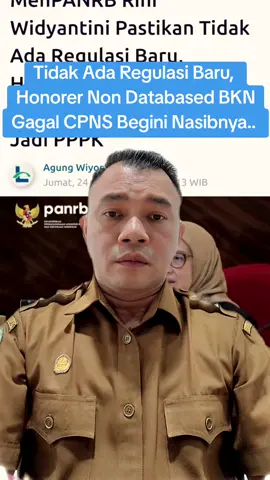 Begini nasib honorer Non Databased BKN gagal pada seleksi CPNS. #bkn #pppk #asn #kemenpanrb #kemendagri 