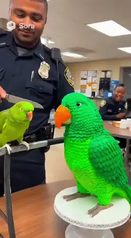 Cops wanted to scare Larry but no #parrotsoftiktok #talkingparrot #petparrot #funnyparrot #larrytheparrot 