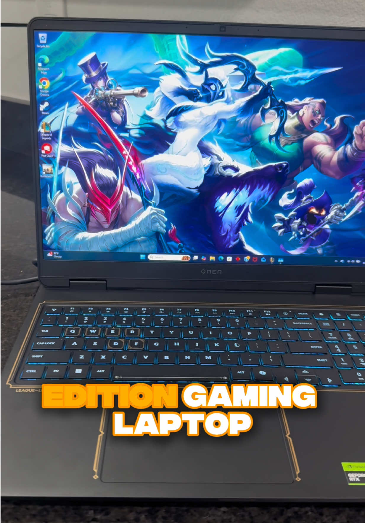 Thanks again to @omenbyhp for this League themed gaming laptop! 10/10 would definitely recommend 😎 @omenbyhp @hyperx #omensquad #leagueoflegends