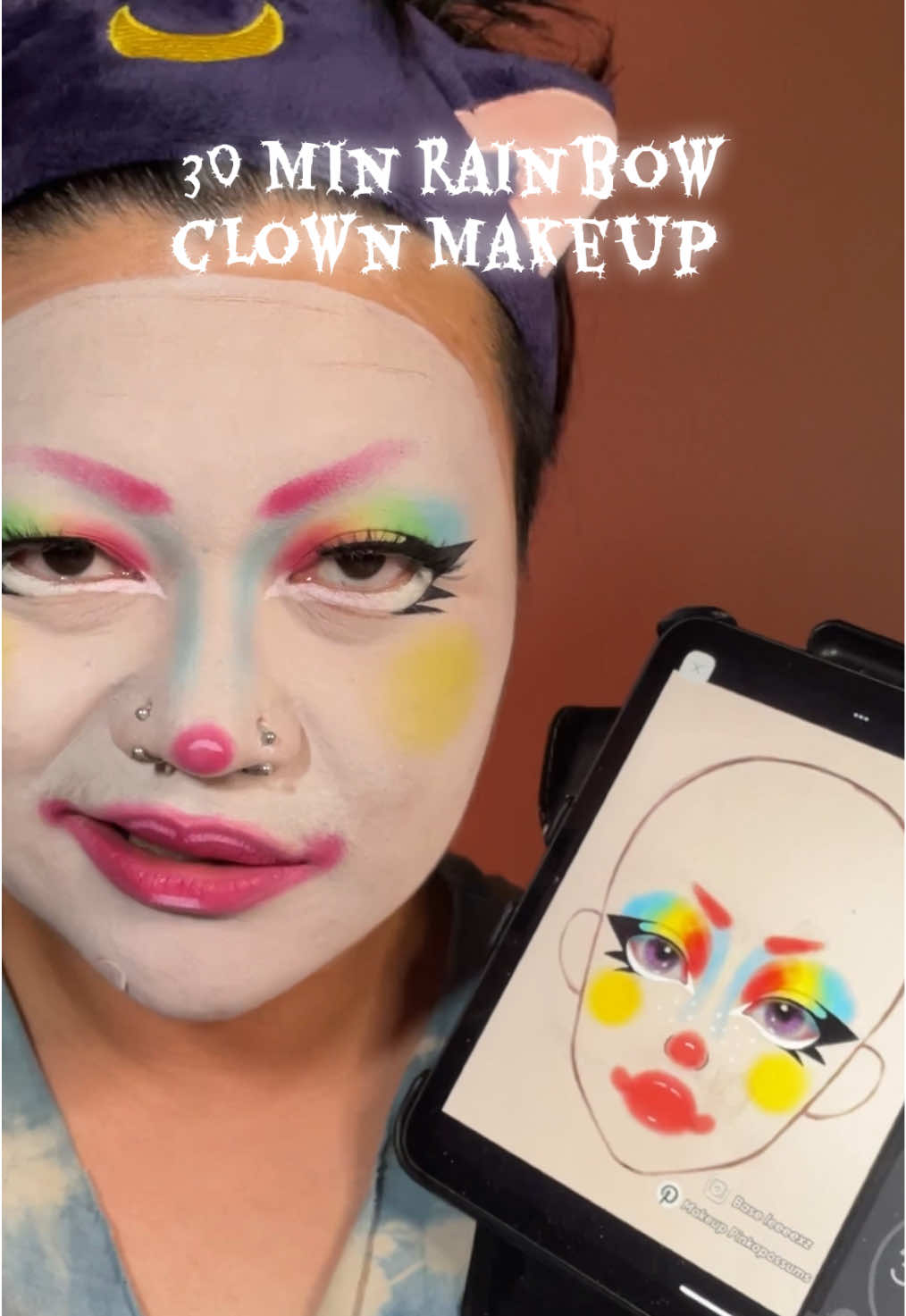 anything is possible with some makeup and a dream 🌈 @CbeautyMall @CbeautyMall #cbeautymall #cbeautyspooky #fallfestival #clownmakeup 