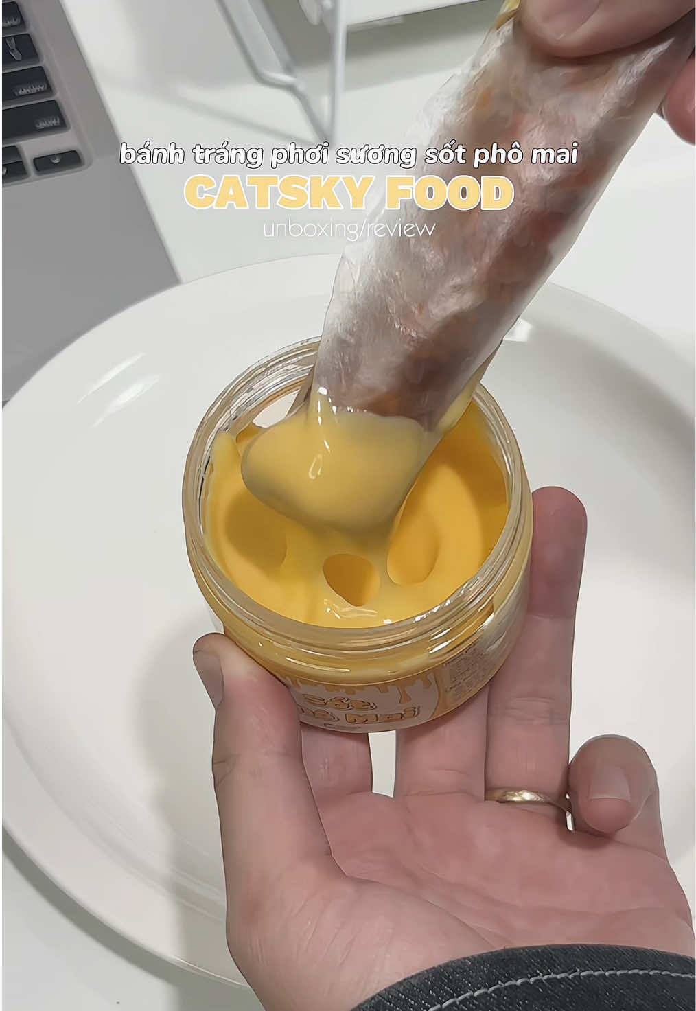 combo bánh tráng sốt phô mai Catsky Food#banhtrangphoisuong #sotphomai #doanvat #catskyfood #unboxing 