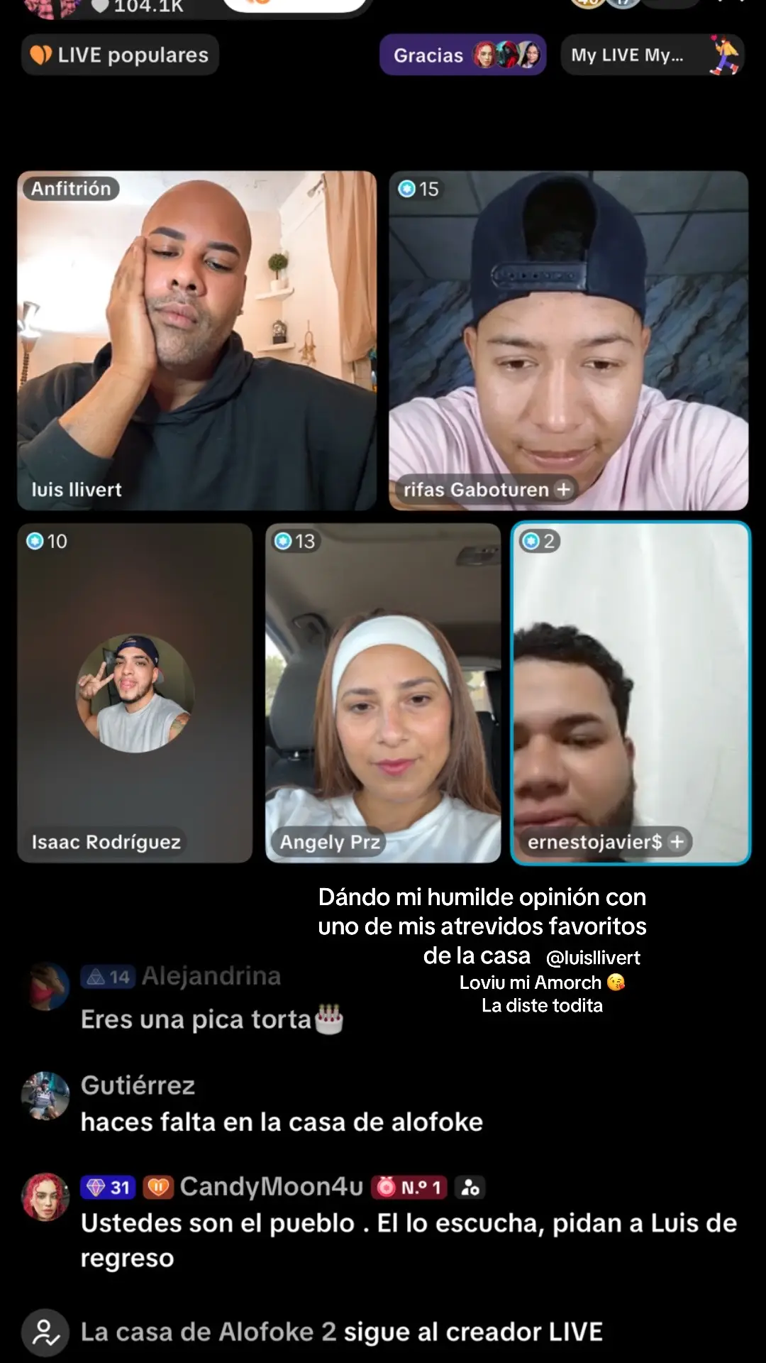 @luis llivert #lacasadealofoke 