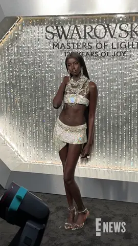 Model Anok Yai was dripping in crystals at Swarovski's Masters of Light.💎✨
