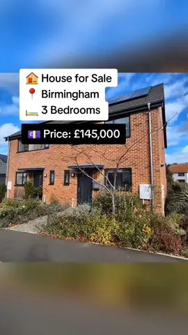 A modern semi-detached three-bedroom home located in the heart of Birmingham. Featuring stylish interiors and practical living spaces, this property is ideal for families, young professionals, or investors looking for a contemporary home in one of the UK’s most dynamic cities. #UKProperty #Birmingham #HouseForSale #RealEstateUK #PropertyInvestment 