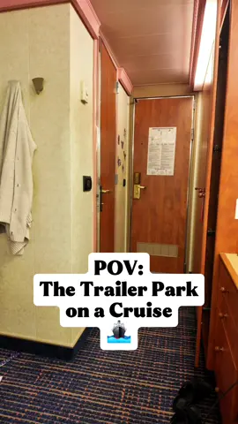 When u go on a cruise & this is ur cabin neighbor🧍‍♀️ #cruise #trailerpark #comedy #funny #comedyvideo 