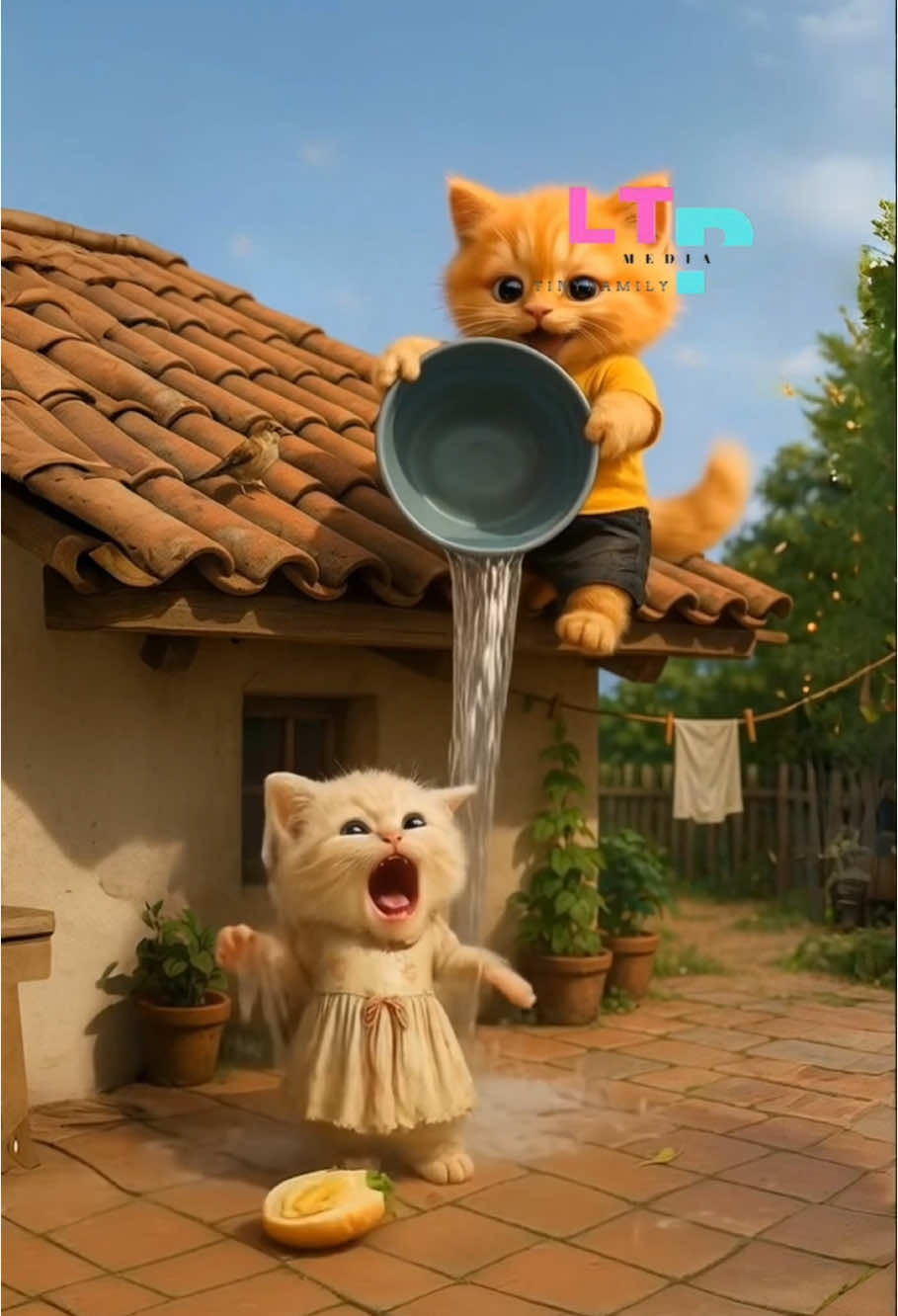 brother's naughty water pouring game #viral #shorts #cat #catshorts #kitten #animation #fyp #foryoupage 