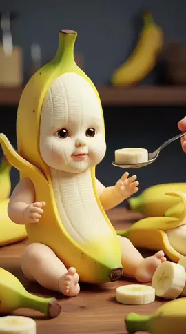 ASMR 🍌  Bebê Croc Comendo banana!! #asmr #cutebaby #fyp #funnyvideos #banana 