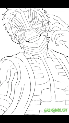 Akaza Lineart Complete ✅  #akaza #demonslayer #demonslayerakaza #animeart #graysamaart #anime #akazademonslayer 