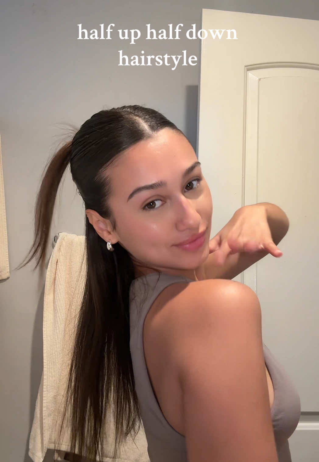 Finally tried a hair wax stick from @DOLAHAIRCAREUK & it made my slick back so much easier!! #hairstyle #halfuphalfdown #hairtok #slickback #hairtutorial 