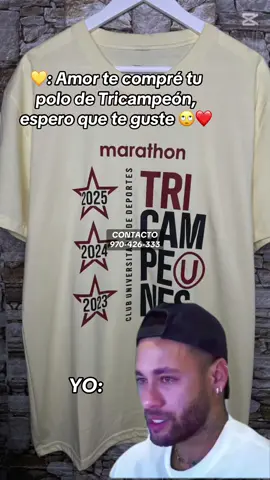 💛 Amor te compré tu polo Tricampeón 👕 ➡️ Disponible tallas S M L XL ⏳ Rápidos y seguros. #universitariodedeportes #tricampeones #polos #camisetasdefutbol #regalo 
