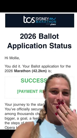 was not expecting to wake up to this.. sydney marathon 2026?! (it’s on my birthday) #sydneymarathon 