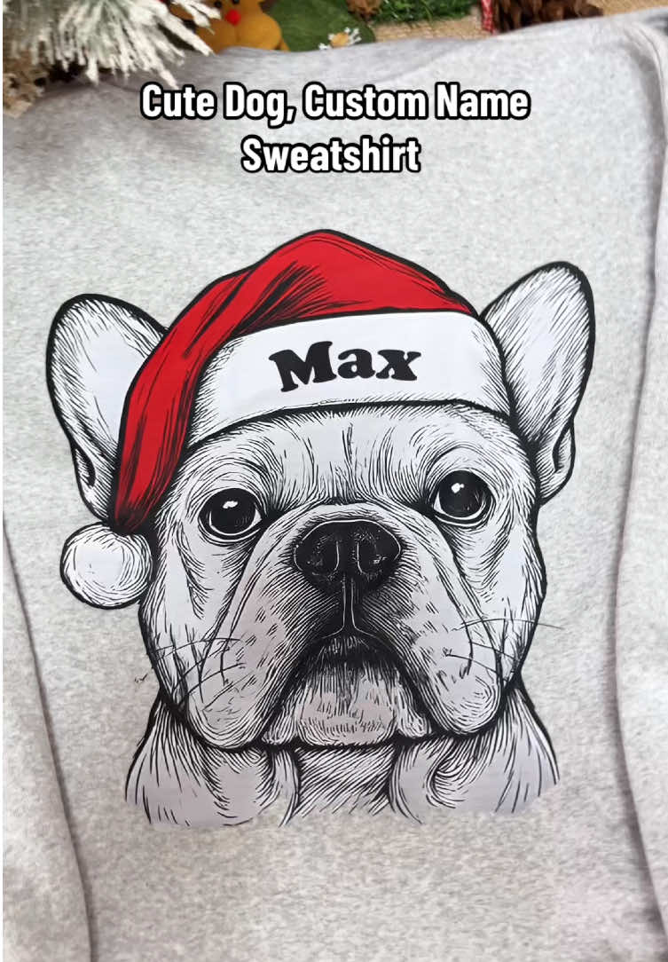 Custom Any Name Dog Sweatshirt #pet #dog #lovepet #merrychristmas #xmas 