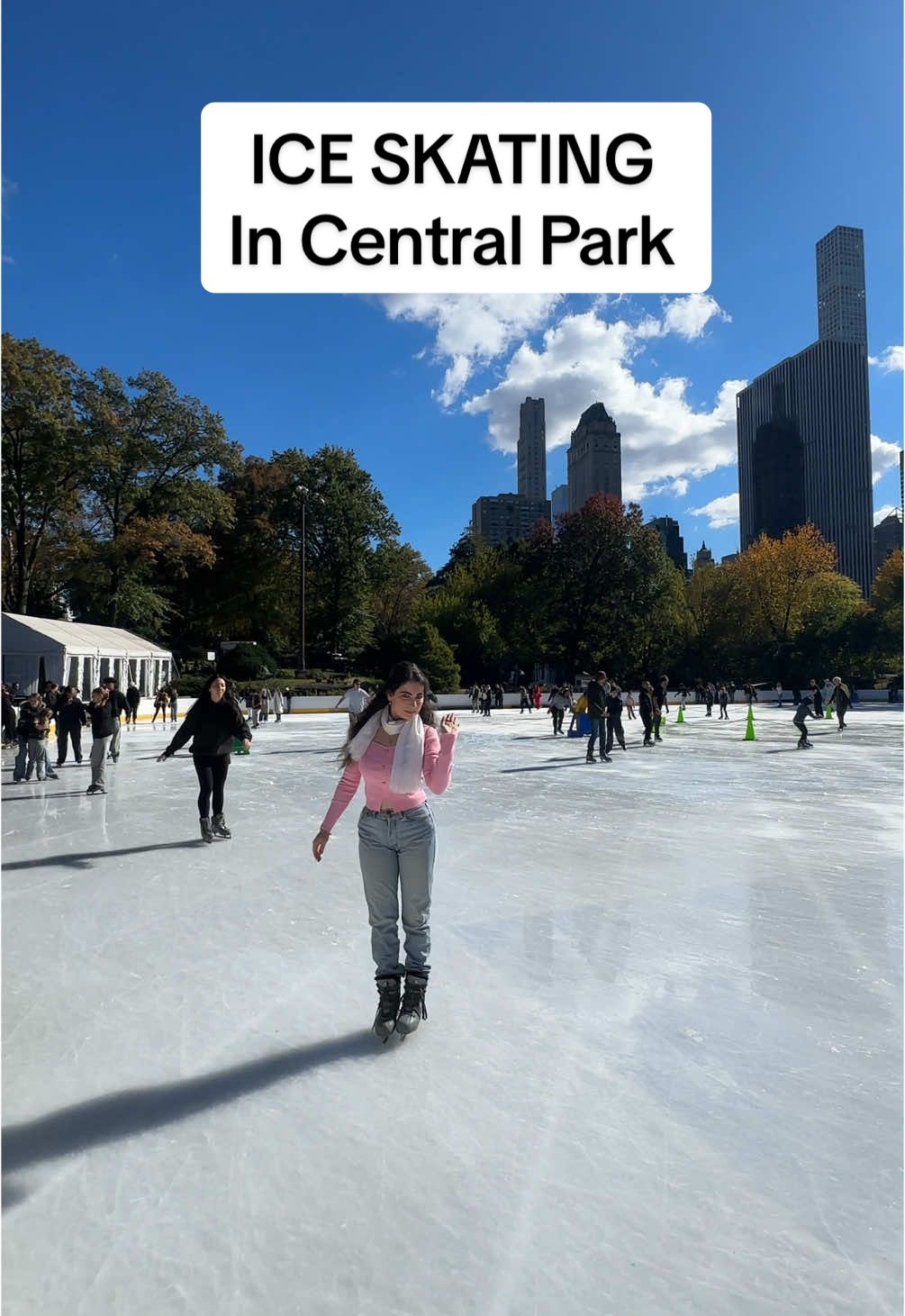 Living my SATC dreams #satc #newyork #nyc #traveltiktok #traveling #IceSkating 