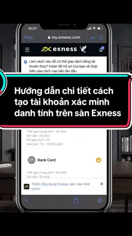 #xuhuong #forex #viral #tradingforex #daututaichinh  Hướng dẫn chi tiết cách tạo tài khoản xác minh danh tính sàn exness 2025