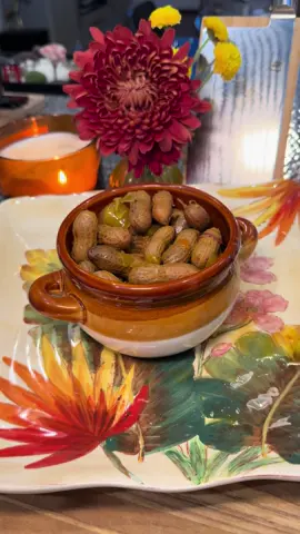 Boiled Peanuts (round 2)🥜😎 Made these as a preshow snack for @Doechii’s Tampa show this weekend🐊 Get 2 pounds of Green Peanuts, wash them, and add them to a crockpot with: -2 onions  -2 sliced bell peppers  -the juice from 2 lemons  -2 tablespoons of minced garlic Add water until everything is completely submerged, then add in a very generous amount of seasonings.  I’m using: -Tony’s Creole seasoning  -old bay -chicken bouillon powder -cayenne pepper -smoked paprika -Red pepper flakes -Sazon  -adobo  -and Worcestershire sauce  Someone suggested adding smoked turkey necks in my last video, so added 2 and they really gave these such great flavor.  Then just cook these in your crockpot on low for about 14 hours (making sure to remove the turkey necks when they are done) and serve them nice and warm.  Enjoy💜 #Recipe #EasyRecipe #boiledpeanuts #highprotein #food #doechii 