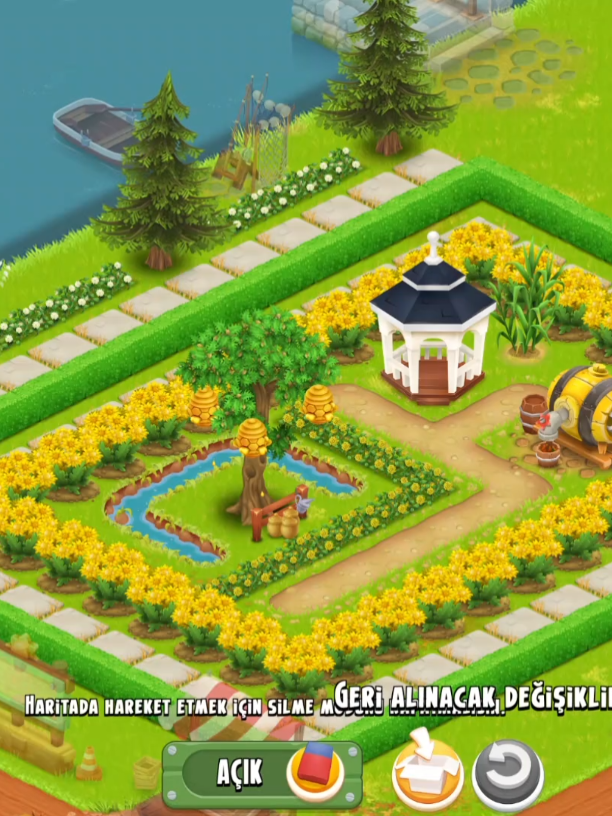 Hayday arı kovanı ve bal makinesi dekor önerisi 😇/Haydayfarmdesign #haydaydesign #haydayfarm #design #viralvideo #haydaytiktok @Hay Day 