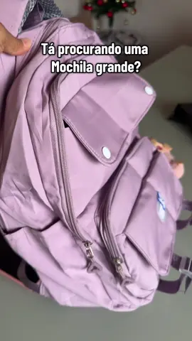 🎒 Mochila de nylon impermeável 🎀 Feminina e super estilosa ✨ Cor linda que combina com tudo Corre pra garantir a sua! ⏰ #mochilaescolar #mochilagrande #materialescolar #mochila #tiktokshopblackfridaybr 