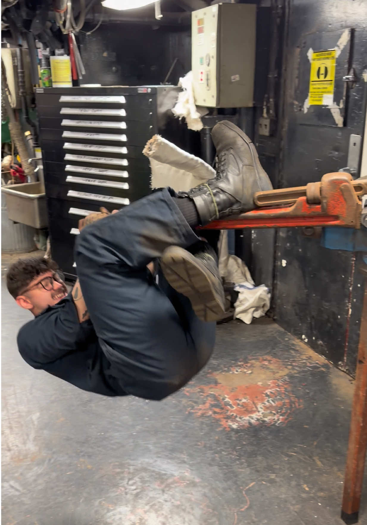 When you need a little extra leverage removing a nut! You do what it takes.  😂😂😂 #navy #miltary #fyp #foryou #mechanic 