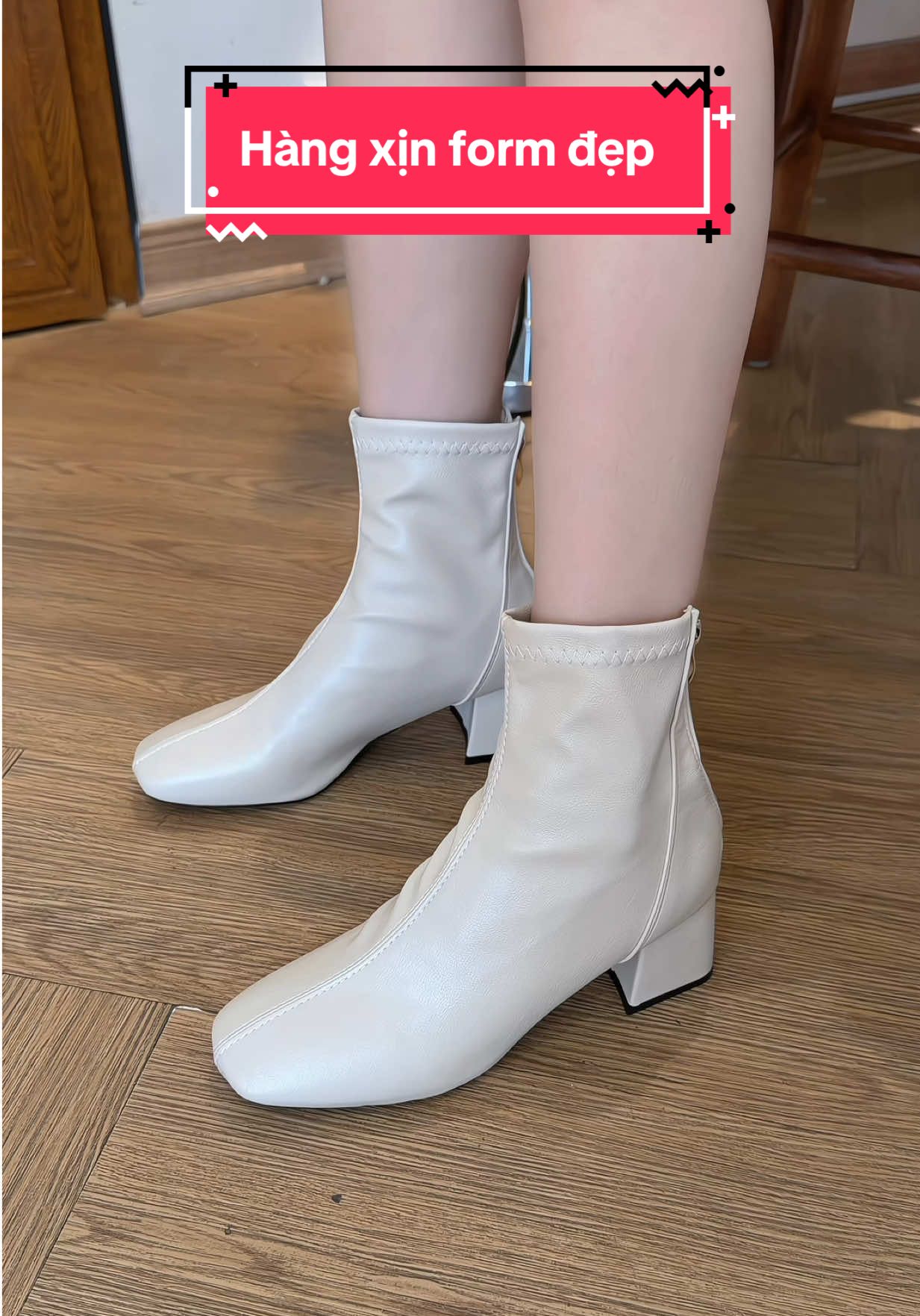 Boots cổ lửng da mềm hàng xịn nha mấy bà #giaydep #boots #giaybot #botnu #tiktokshop 