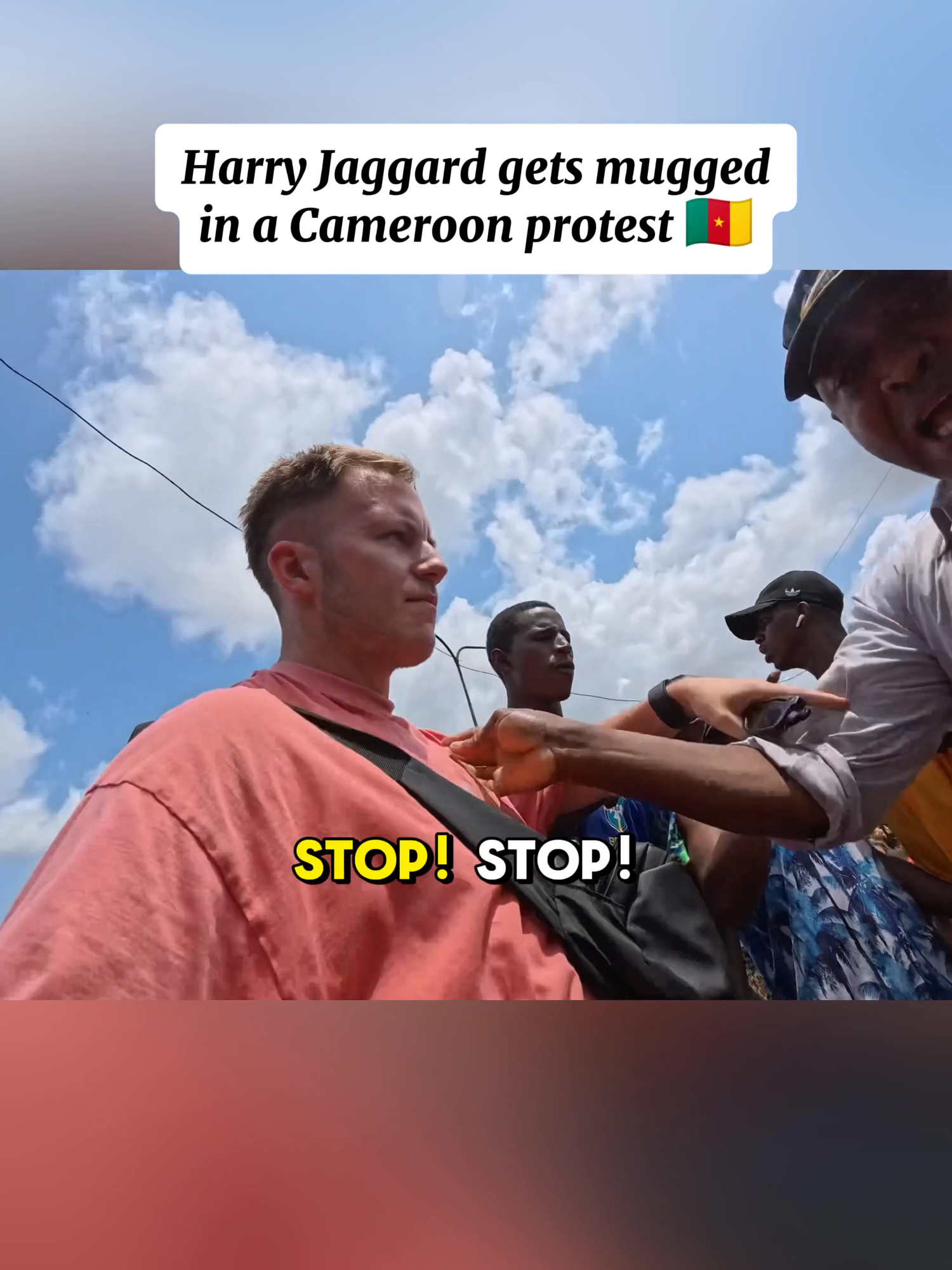Harry Jaggard gets mugged in a Cameroon protest 🇨🇲 #africa #cameroon #travel