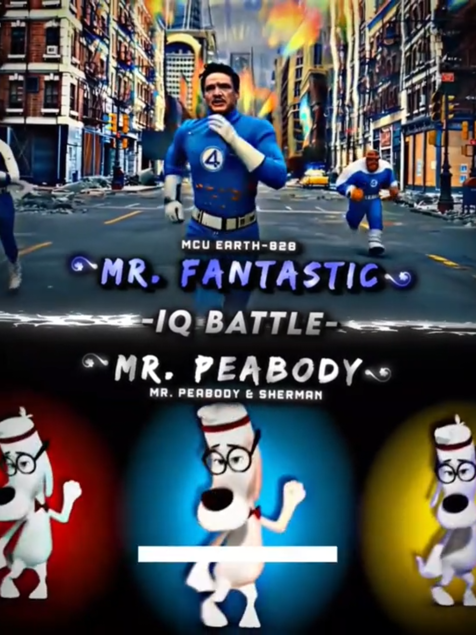 IQ Battle: Mr. Fantastic vs Mr. Peabody #fantasticfour #mrpeabodyandsherman #1v1 #debate #edit 
