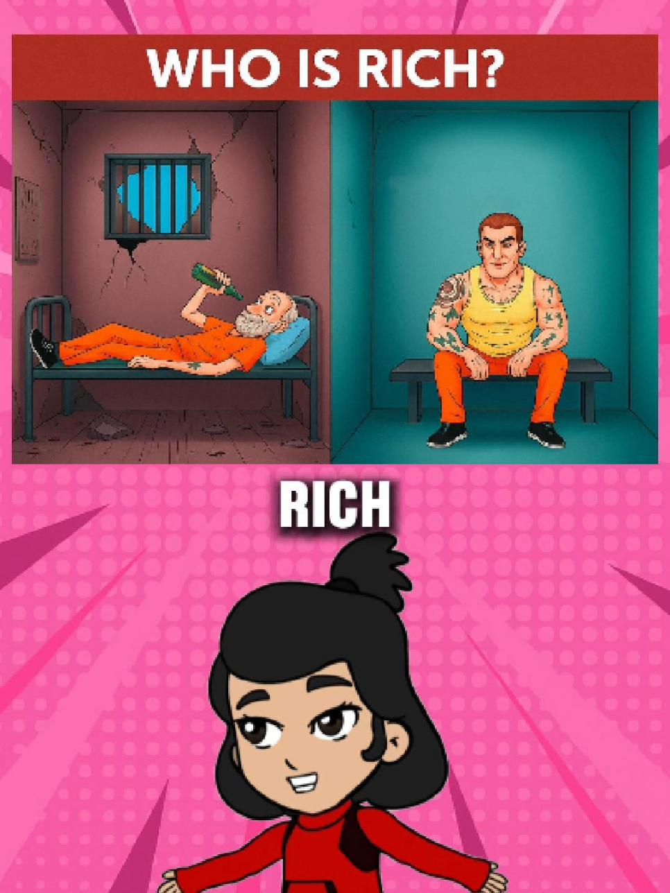 Which one of them is Rich? can you guess?? #quiz #riddles #hardquiz #tiktokquiz #quizgame 