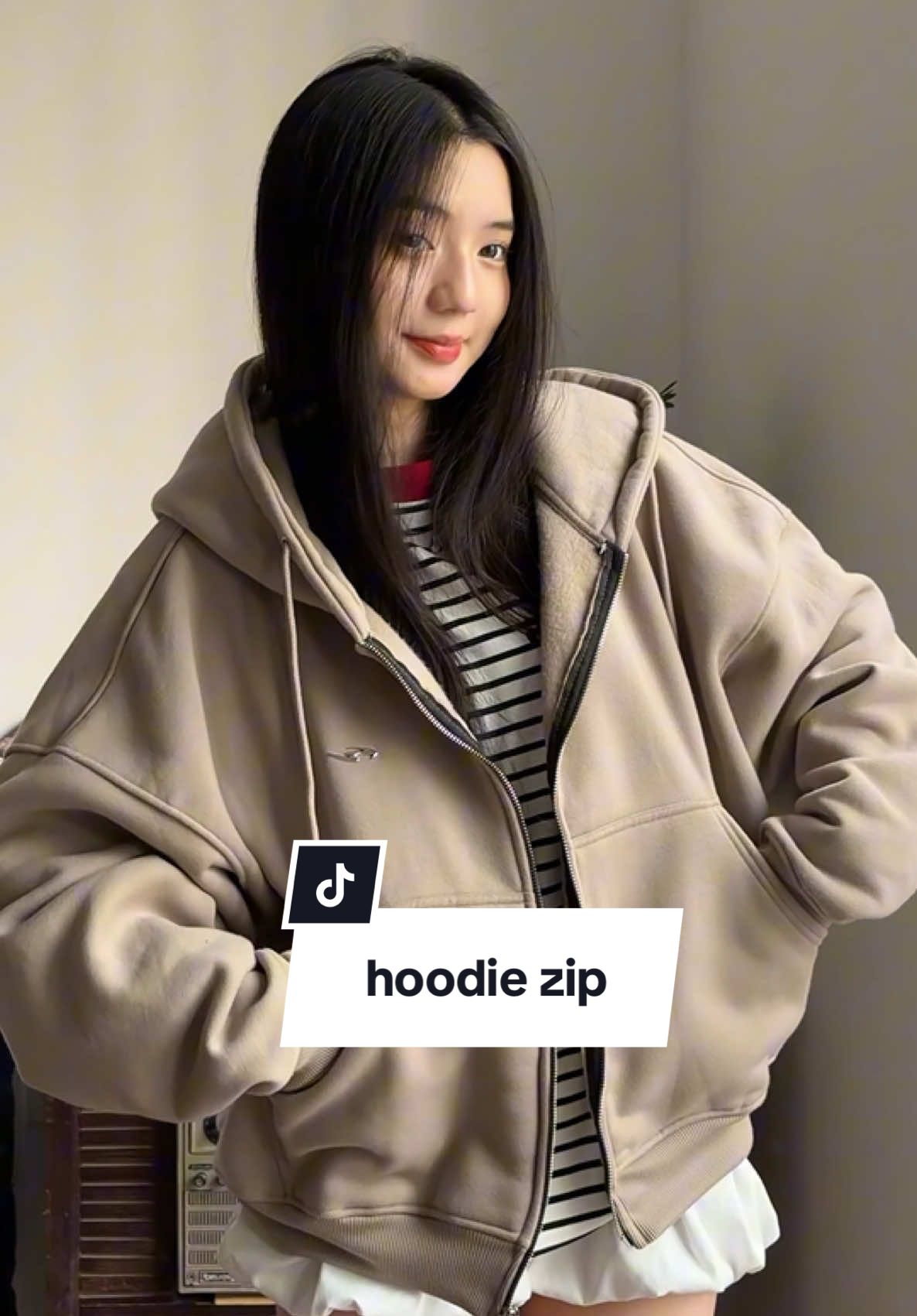 Hoodie zip nỉ bông #xuhuong #outfit #hoodie 