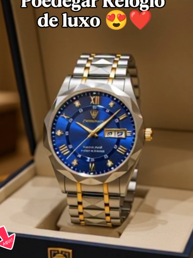 Poedagar Relógio Luxo À Prova. #relogios #relogio #relogiomasculino #tiktokshop 