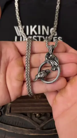 Huginn and Muninn are Odin’s Two Ravens in Norse Mythology.  Shop our Norse Jewelry Made for the Modern Day Viking.  #norsemythology #norsetiktok #odinsravens #vikingstyle #huginnandmuninn 