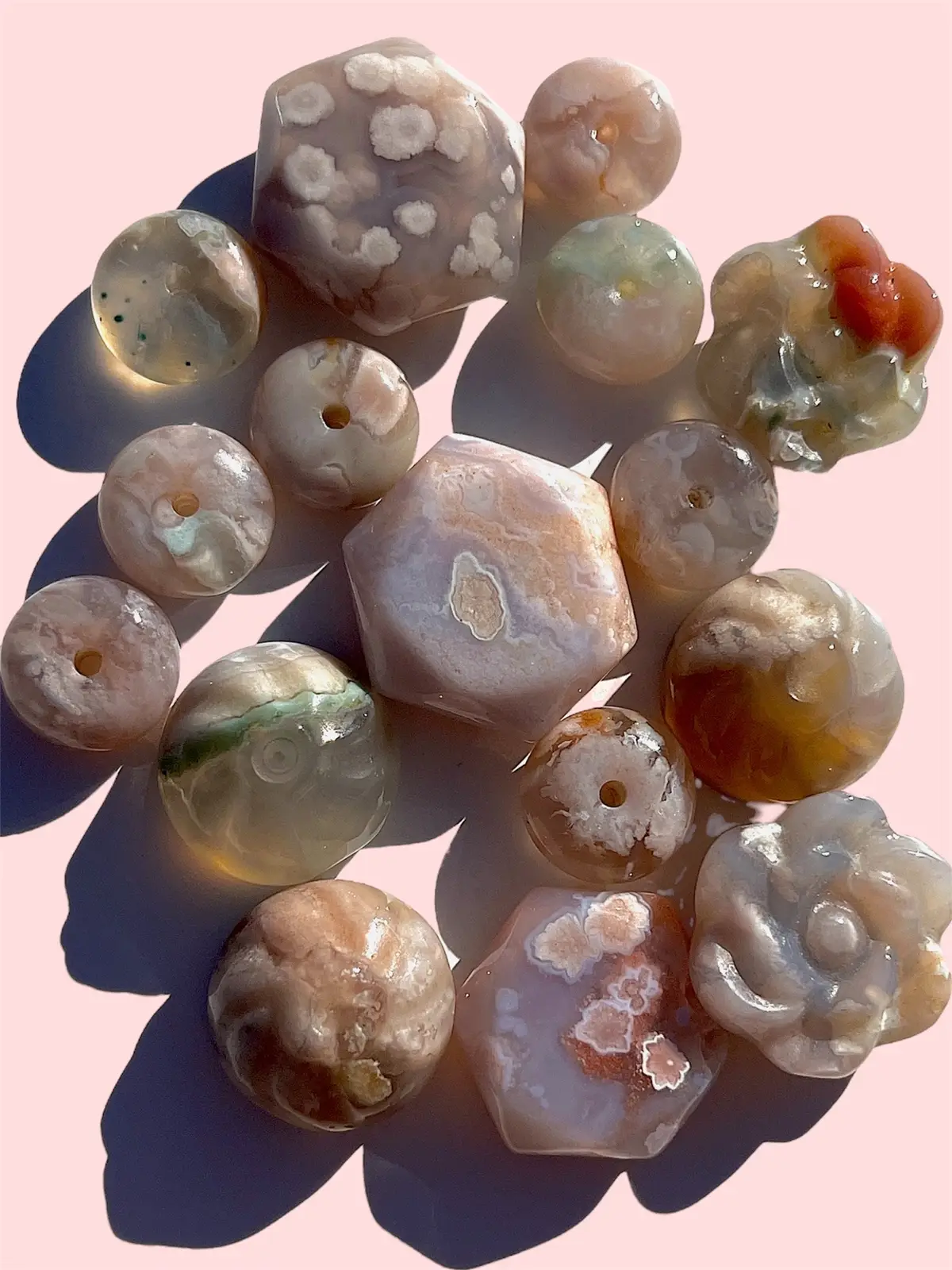 launching: SATURDAY, NOV 15TH @ 3:33 𝖯𝖬 𝖬𝖲𝖳 ✨🧁 only 17 days away ~ don’t forget to set your reminders! 🍥 featuring a few different shapes to choose from: diamonds, donuts, flowers, and dumplings 🍡🥟 metaphysical properties include: ★ growth — nurtures self-discovery + emotional healing ★ balance — encourages harmony between heart + mind ★ creativity — inspires passion, joy, and motivation ☁️ WWW.ANGELREALMCO.COM 🪽 #floweragate #crystalcarvings #angelrealmco #healingcrystals #crystalrestock     