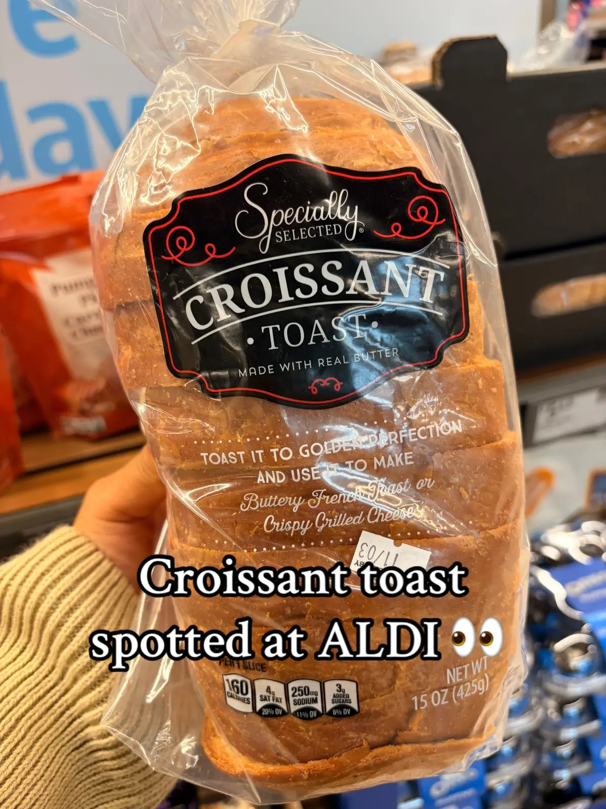 Croissant toast spotted at ALDI 👀 @ALDI USA #fy #aldifinds #croissanttoast 