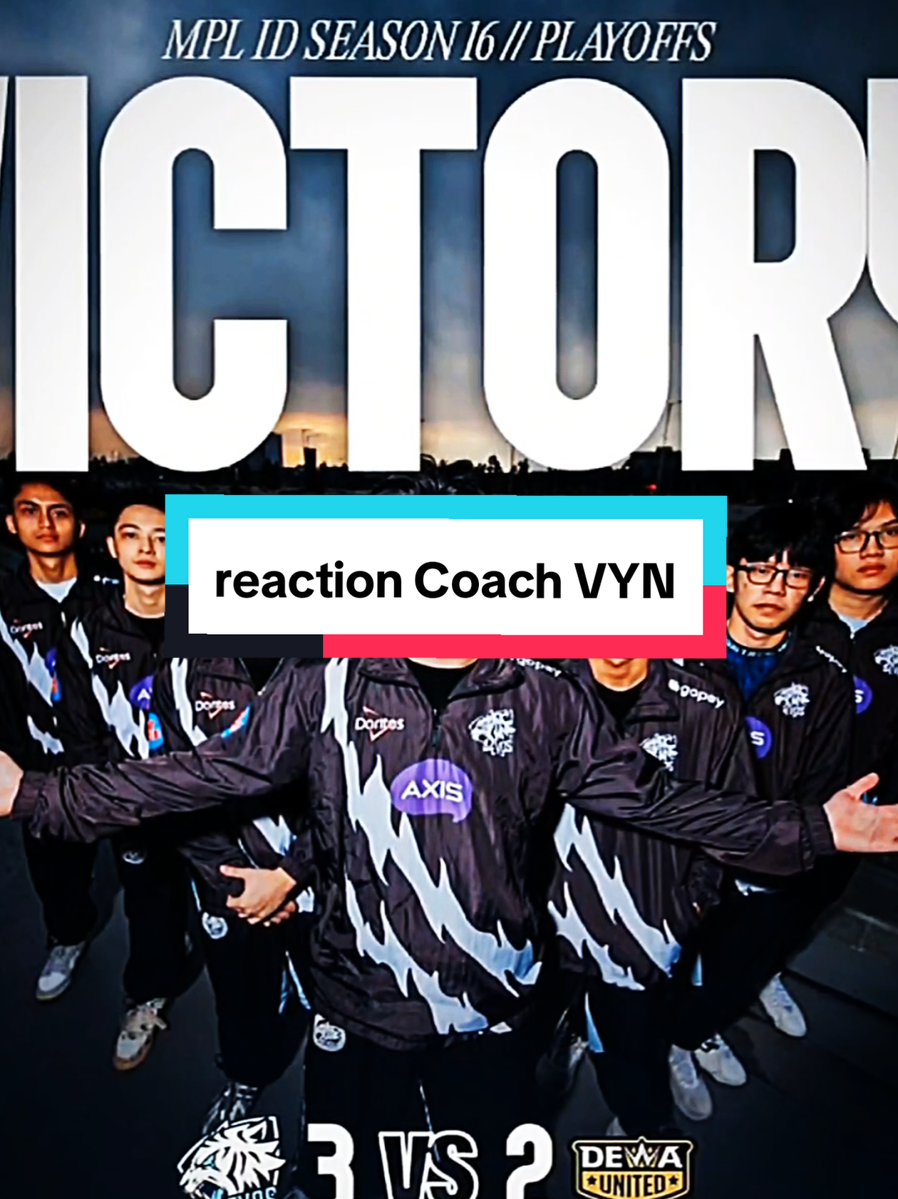 reaction Coach Vyn🫡 | Evos vs Dewa Playoff #evos #vyn #mplid #MLBB9TH #MLBB 