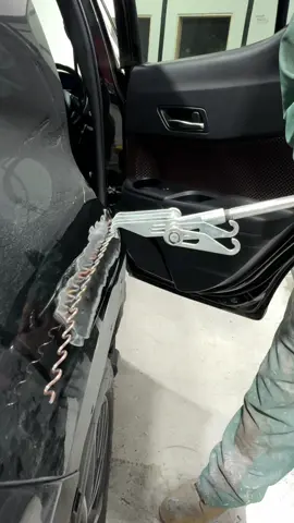 Toyota C-HR quarter panel dent repair (ASMR)  #carsoftiktok #mechanic #carrestoration #asmr #carrepair 