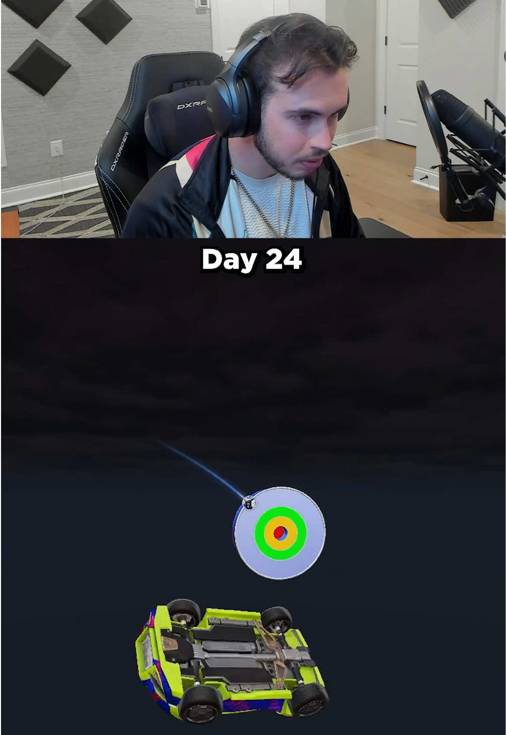 day 24 of racing @uuest  (west) to see who can score on the impossible goal #rocketleague 