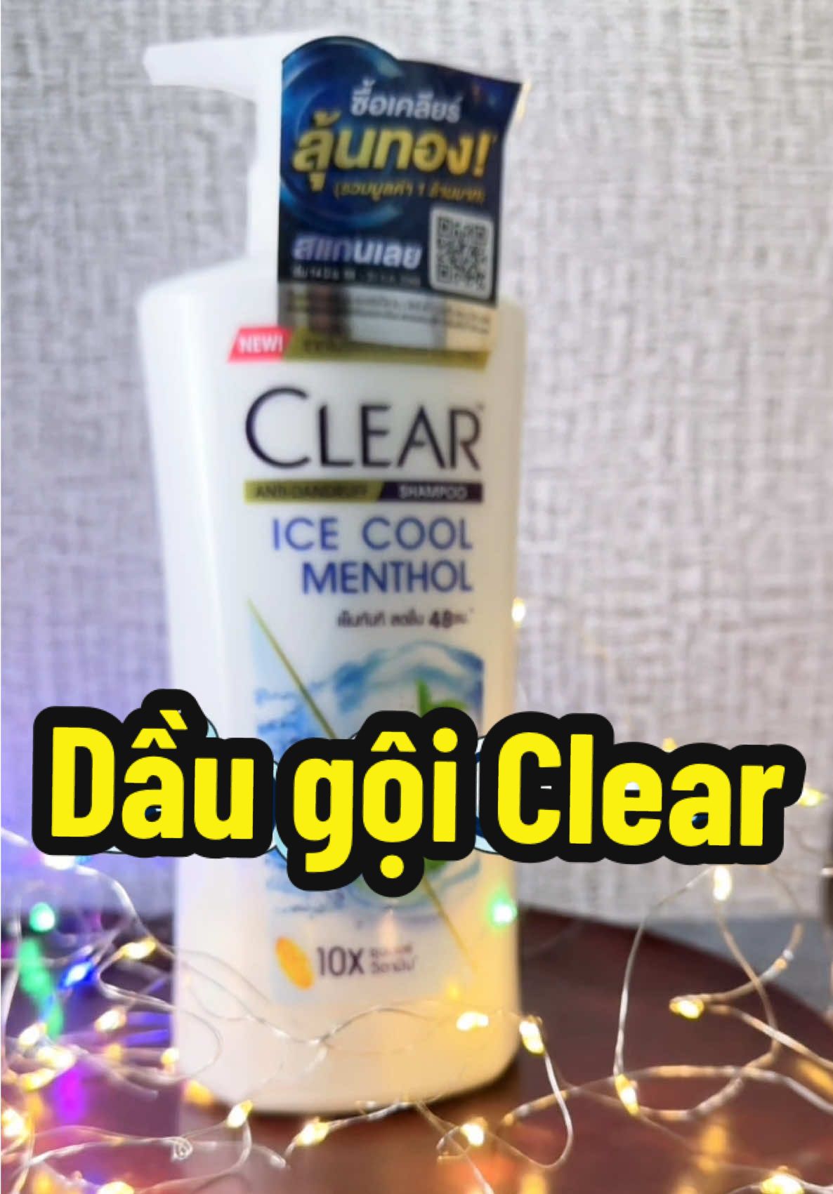 Dầu gội clear ice cool methor sạch gàu, mát lạnh, sảng khoái #như_phùngg #fyp #gộiđầu #sạchgàu #clear 