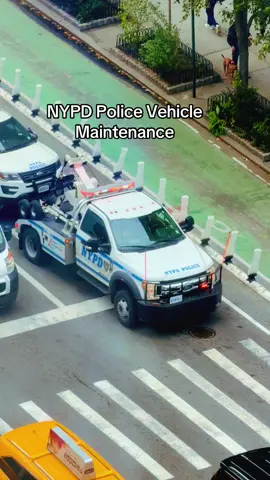 NYPD tow trucks also tow their own damaged or broken-down police vehicles to precincts or repair facilities. #police #cops #fyp #nyc  #truck 